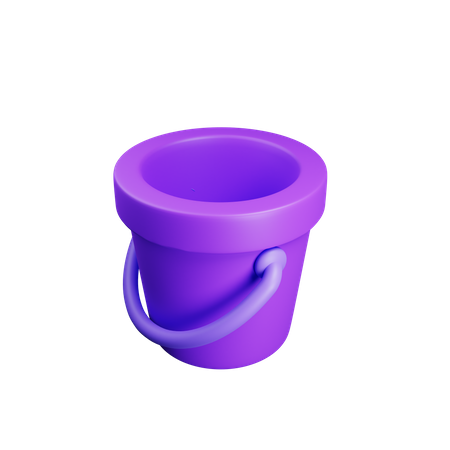 Balde de água  3D Icon