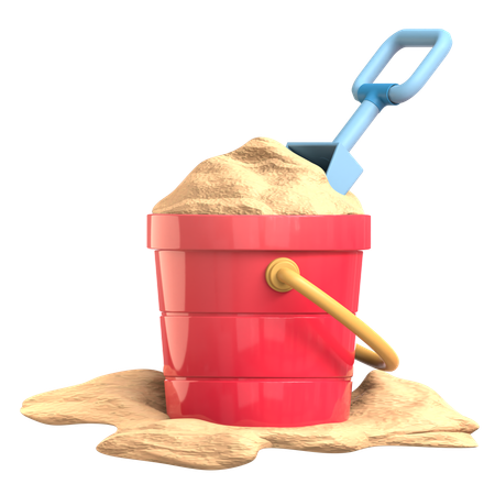 Balde de areia  3D Icon