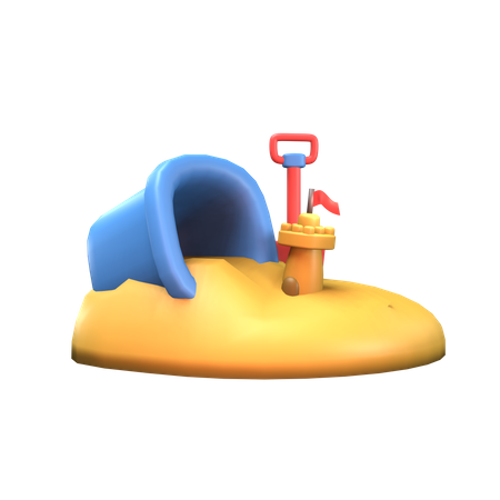 Balde de areia  3D Icon
