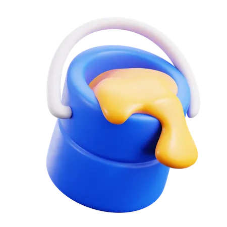 Balde de cores  3D Icon