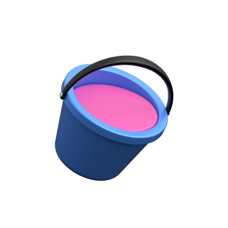 Balde de cores  3D Icon