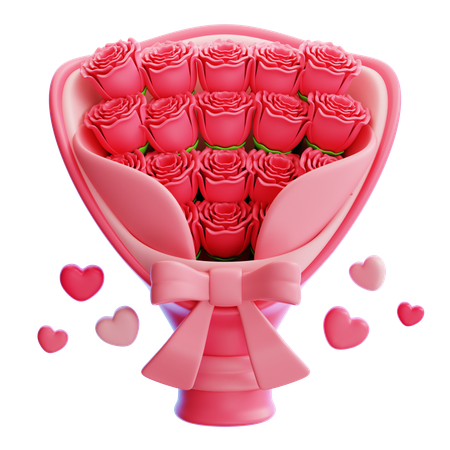 Balde de flores  3D Icon