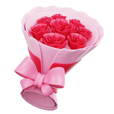 Balde de flores  3D Icon