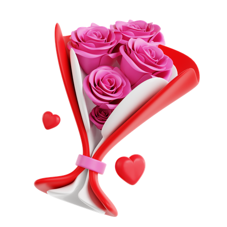 Balde de flores  3D Icon