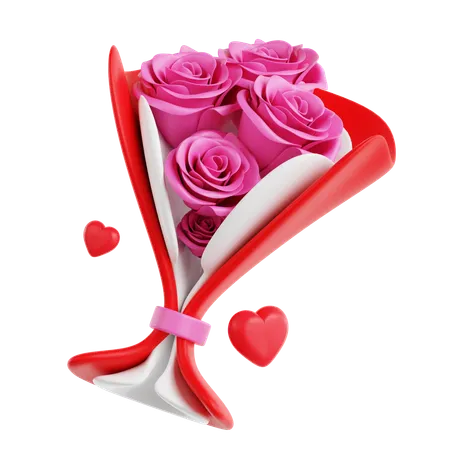 Balde de flores  3D Icon