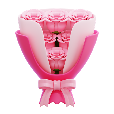 Balde de flores  3D Icon