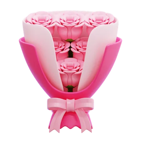 Balde de flores  3D Icon