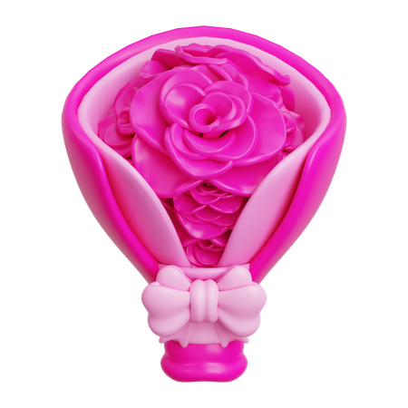 Balde de flores  3D Icon