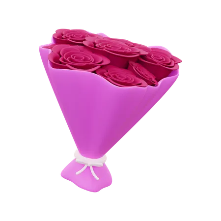 Balde de flores  3D Icon