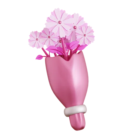 Balde de flores  3D Icon