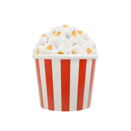 Balde de pipoca  3D Icon