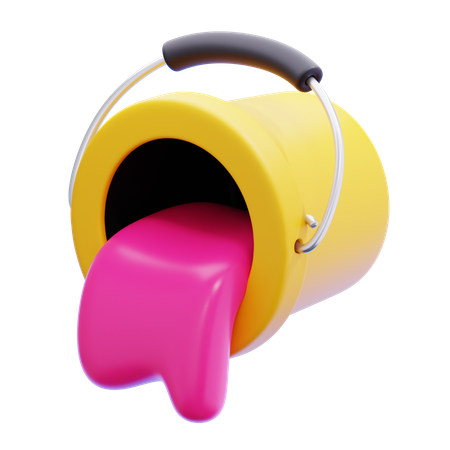 Balde de tinta  3D Icon