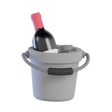 Balde de vinho  3D Icon