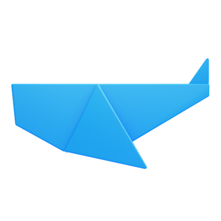 Baleia de origami  3D Icon