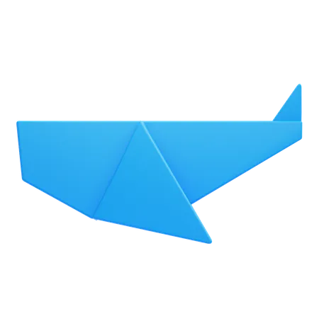 Baleia de origami  3D Icon