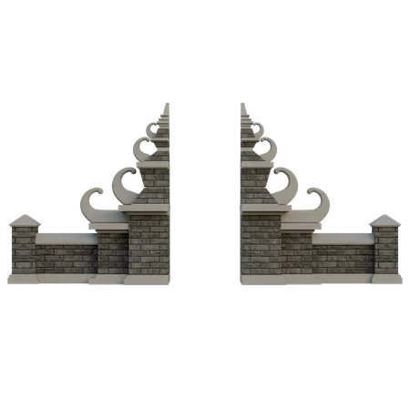 Bali Gate  3D Icon