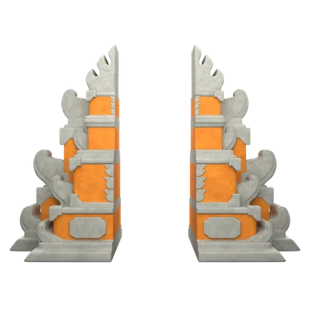 Balinese Gate  3D Icon