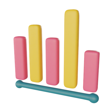 Balkendiagramm  3D Illustration