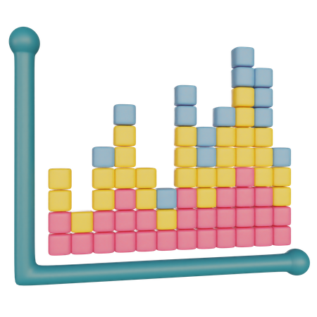 Balkendiagramm  3D Illustration