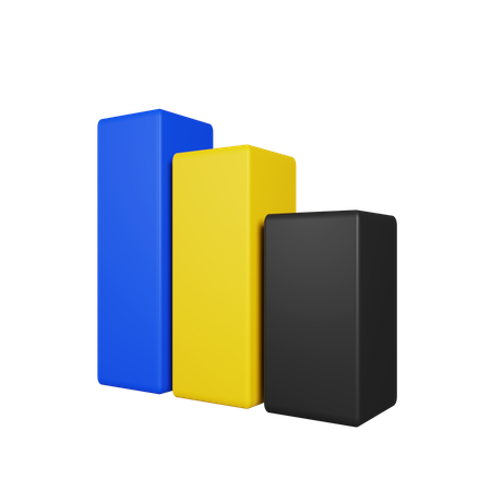 Balkendiagramm  3D Illustration