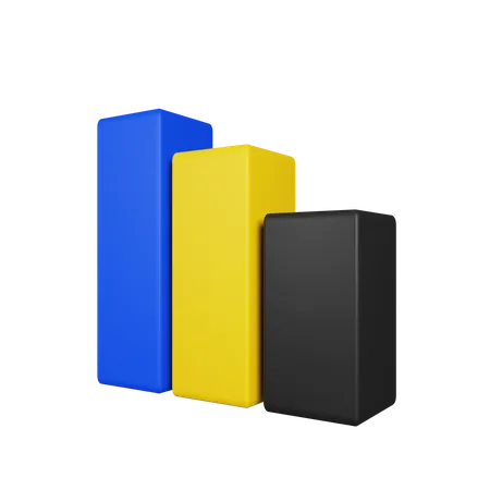 Balkendiagramm  3D Illustration