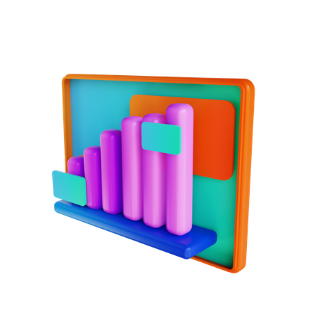 Balkendiagramm  3D Illustration