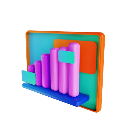 Balkendiagramm  3D Illustration