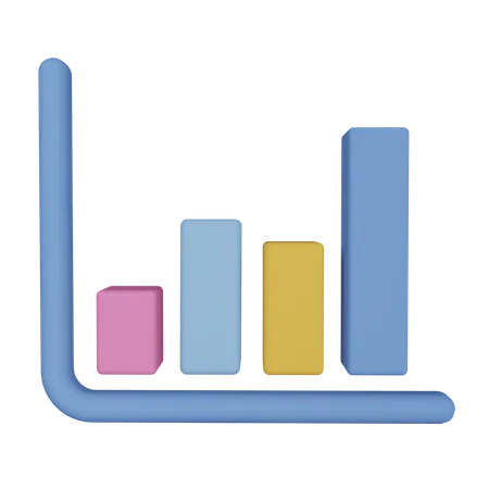 Balkendiagramm  3D Illustration