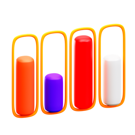 Balkendiagramm  3D Illustration