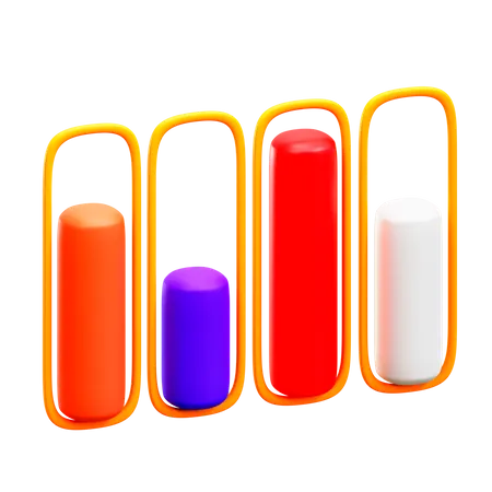 Balkendiagramm  3D Illustration