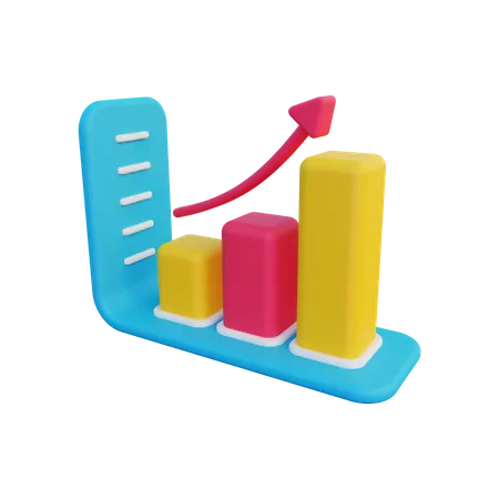 Balkendiagramm  3D Illustration