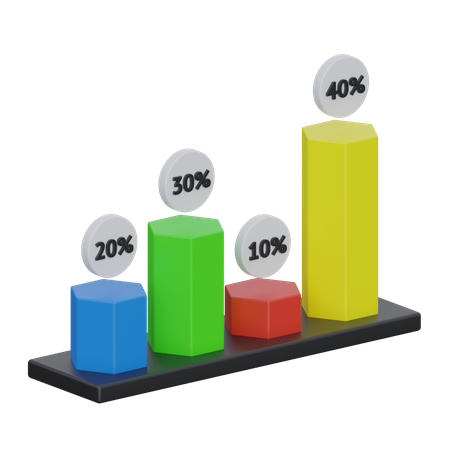 Balkendiagramm  3D Icon