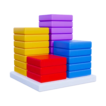 Balkendiagramm  3D Icon