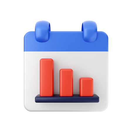 Balkendiagrammkalender  3D Icon