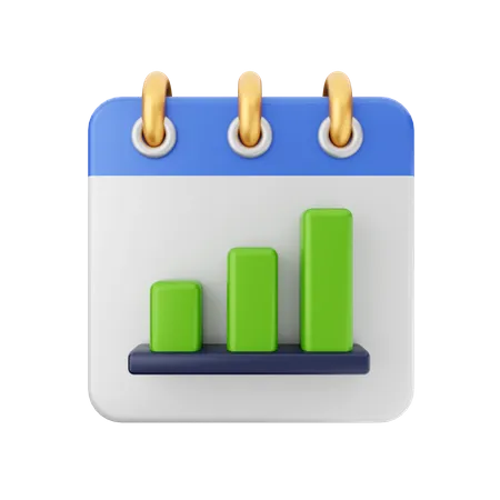 Balkendiagrammkalender  3D Icon