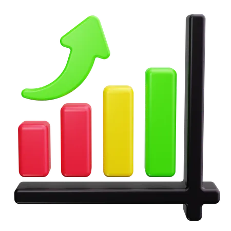 Balkendiagramm Wachstum  3D Icon