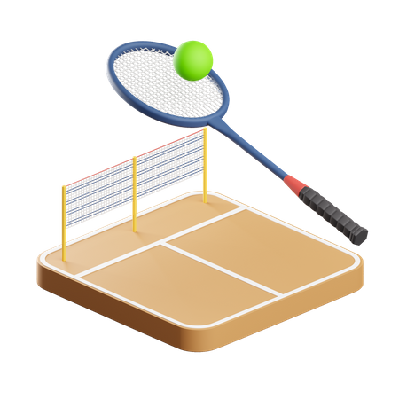 Ball Badminton  3D Icon