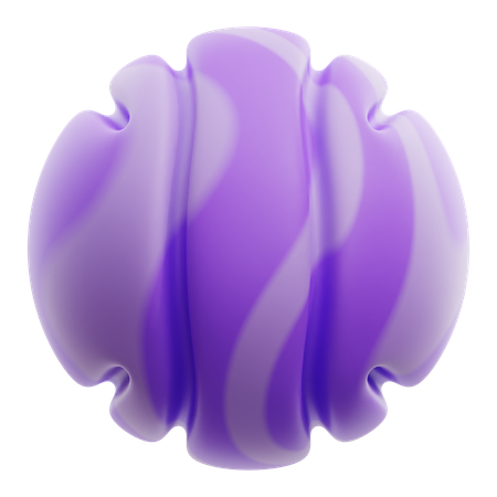 Ball Gradient Purple Abstract Shape  3D Icon