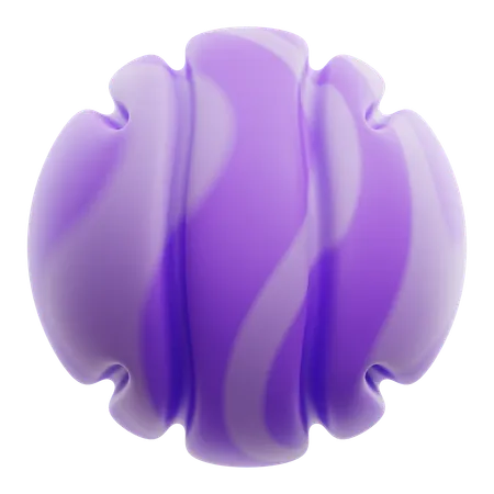 Ball Gradient Purple Abstract Shape  3D Icon