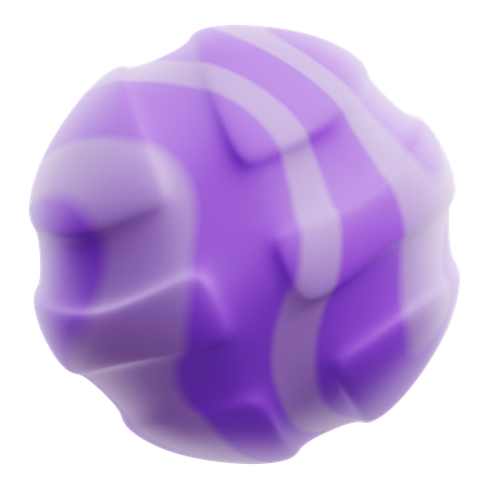 Ball Gradient Purple Abstract Shape  3D Icon