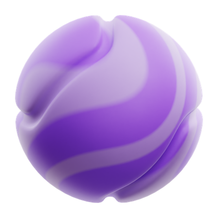 Ball Gradient Purple Abstract Shape  3D Icon