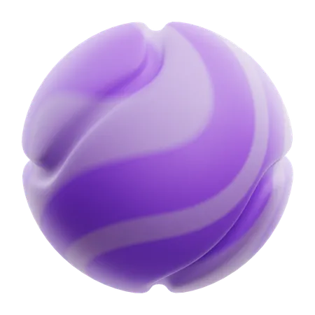 Ball Gradient Purple Abstract Shape  3D Icon