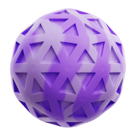 Ball Gradient Purple Abstract Shape  3D Icon