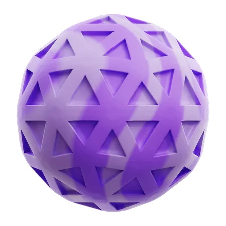 Ball Gradient Purple Abstract Shape  3D Icon