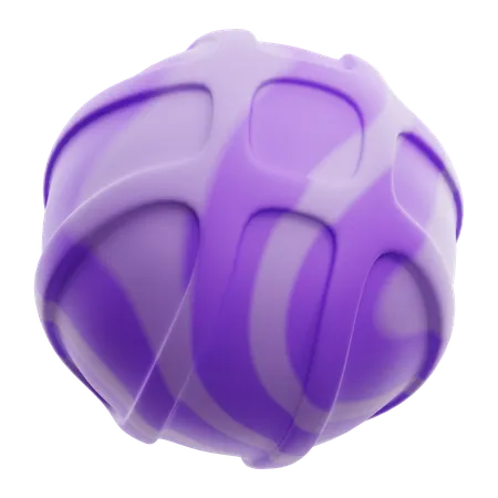 Ball Gradient Purple Abstract Shape  3D Icon