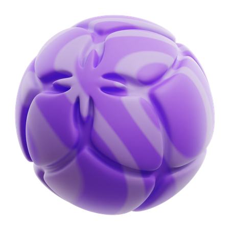 Ball Gradient Purple Abstract Shape  3D Icon