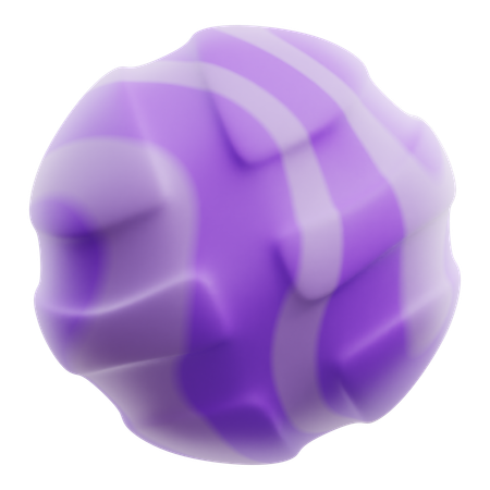 Ball Gradient Purple Abstract Shape  3D Icon