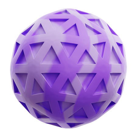 Ball Gradient Purple Abstract Shape  3D Icon
