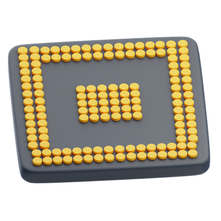 Ball Grid Array  3D Icon
