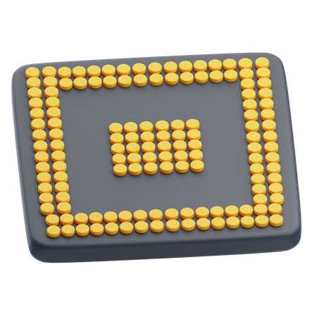 Ball Grid Array  3D Icon